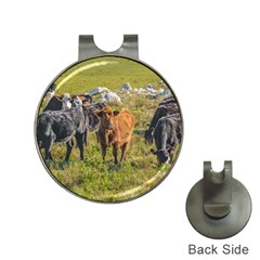 Cows At Countryside, Maldonado Department, Uruguay Hat Clips With Golf Markers by dflcprints