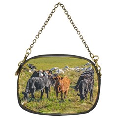 Cows At Countryside, Maldonado Department, Uruguay Chain Purse (one Side) by dflcprints