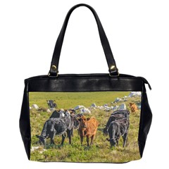 Cows At Countryside, Maldonado Department, Uruguay Oversize Office Handbag (2 Sides) by dflcprints