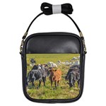 Cows At Countryside, Maldonado Department, Uruguay Girls Sling Bag Front