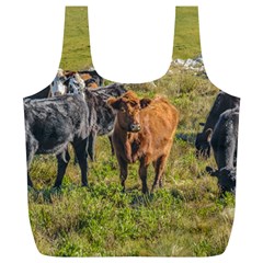 Cows At Countryside, Maldonado Department, Uruguay Full Print Recycle Bag (xl) by dflcprints