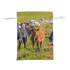 Cows At Countryside, Maldonado Department, Uruguay Lightweight Drawstring Pouch (s) by dflcprints