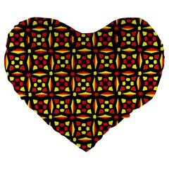 Rby-c-2-7 Large 19  Premium Flano Heart Shape Cushions by ArtworkByPatrick