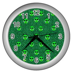 Smiling Happy Ones In The Fauna Wall Clock (silver) by pepitasart