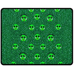 Smiling Happy Ones In The Fauna Fleece Blanket (medium)  by pepitasart