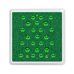 Smiling Happy Ones In The Fauna Memory Card Reader (square) by pepitasart