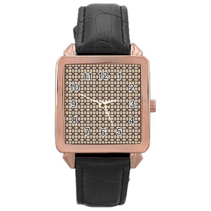 Esperanto Rose Gold Leather Watch 