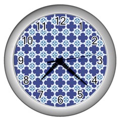 Anegada Wall Clock (silver) by deformigo