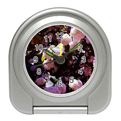 Purple Snowballs Travel Alarm Clock by okhismakingart