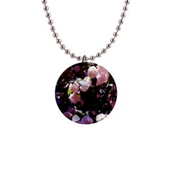 Purple Snowballs 1  Button Necklace by okhismakingart