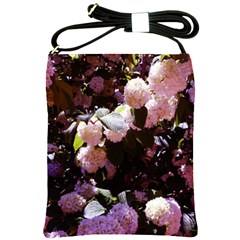 Purple Snowballs Shoulder Sling Bag by okhismakingart