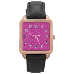 Paomia Rose Gold Leather Watch 