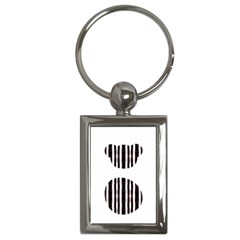 Micho Black White Key Chain (rectangle)