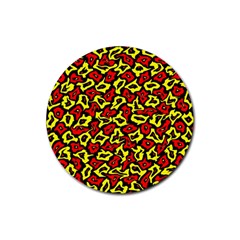 Rby-c-2-9 Rubber Round Coaster (4 Pack)  by ArtworkByPatrick