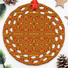 Rby-c-3-1 Round Filigree Ornament (two Sides) by ArtworkByPatrick