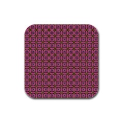 Wisteria Rubber Square Coaster (4 Pack)  by deformigo