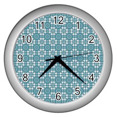 Ningaloo Wall Clock (silver) by deformigo