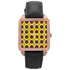 Memphis Rose Gold Leather Watch  by deformigo