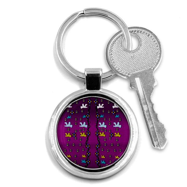 Birds In Freedom And Peace Key Chain (Round)