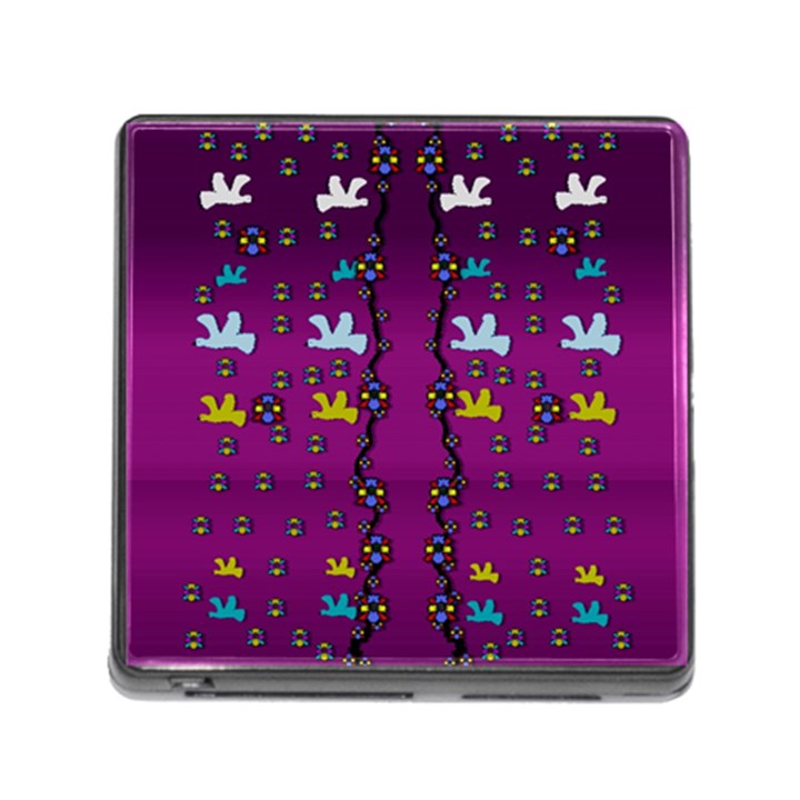 Birds In Freedom And Peace Memory Card Reader (Square 5 Slot)