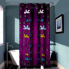 Birds In Freedom And Peace Shower Curtain 36  X 72  (stall)  by pepitasart