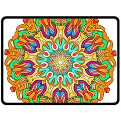 Healing Energy Of My Inner Voice Double Sided Fleece Blanket (large)  by rafimotion