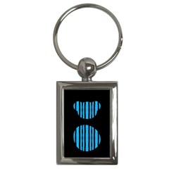 Micho Blue Black Key Chain (rectangle)