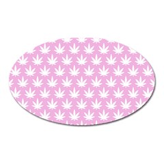 Kawaii Cannabis  Oval Magnet by thethiiird