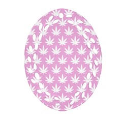 Kawaii Cannabis  Ornament (oval Filigree)