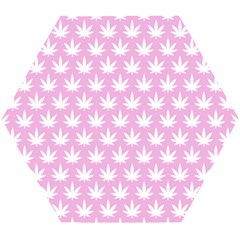 Kawaii Cannabis  Wooden Puzzle Hexagon