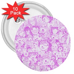 Pink Hentai  3  Buttons (10 Pack) 