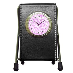 Pink Hentai  Pen Holder Desk Clock by thethiiird