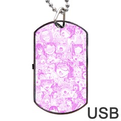 Pink Hentai  Dog Tag Usb Flash (two Sides) by thethiiird