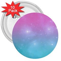 Pastel Goth Galaxy  3  Buttons (10 Pack)  by thethiiird