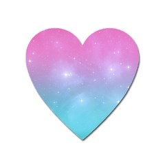 Pastel Goth Galaxy  Heart Magnet by thethiiird