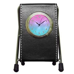 Pastel Goth Galaxy  Pen Holder Desk Clock by thethiiird