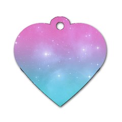 Pastel Goth Galaxy  Dog Tag Heart (one Side) by thethiiird