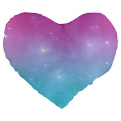 Pastel Goth Galaxy  Large 19  Premium Heart Shape Cushions