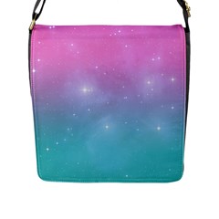 Pastel Goth Galaxy  Flap Closure Messenger Bag (l) by thethiiird