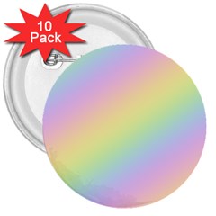 Pastel Goth Rainbow  3  Buttons (10 Pack)  by thethiiird