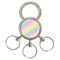 Pastel Goth Rainbow  3-ring Key Chain by thethiiird