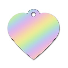 Pastel Goth Rainbow  Dog Tag Heart (one Side) by thethiiird