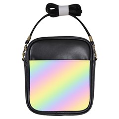 Pastel Goth Rainbow  Girls Sling Bag by thethiiird