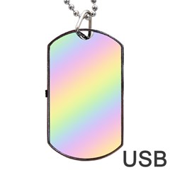 Pastel Goth Rainbow  Dog Tag Usb Flash (one Side) by thethiiird