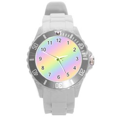 Pastel Goth Rainbow  Round Plastic Sport Watch (l)