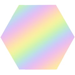 Pastel Goth Rainbow  Wooden Puzzle Hexagon by thethiiird