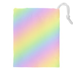 Pastel Goth Rainbow  Drawstring Pouch (4xl) by thethiiird