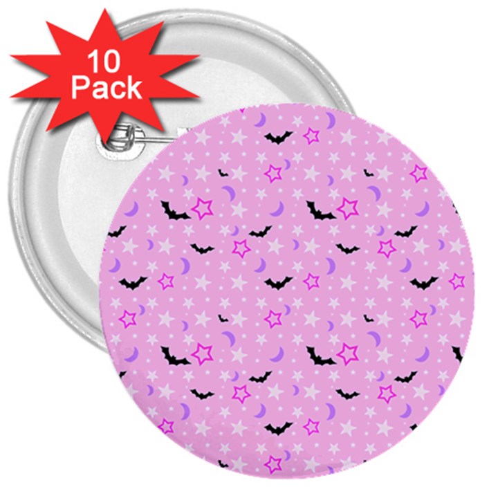 Spooky Pastel Goth  3  Buttons (10 pack) 