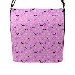 Spooky Pastel Goth  Flap Closure Messenger Bag (l) by thethiiird