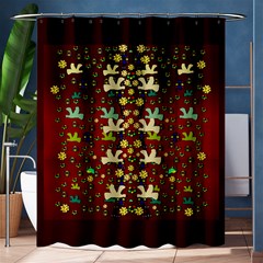 Happy Birds In Freedom And Peace Shower Curtain 60  X 72  (medium)  by pepitasart